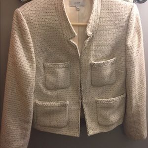 Jcrew metallic tweed jacket